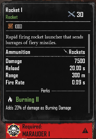 Rocket I (Required:Marauder 1)